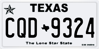 TX license plate CQD9324