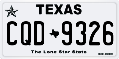 TX license plate CQD9326