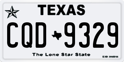 TX license plate CQD9329