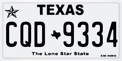 TX license plate CQD9334