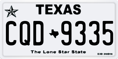TX license plate CQD9335