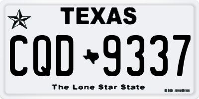 TX license plate CQD9337