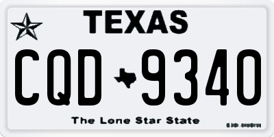 TX license plate CQD9340