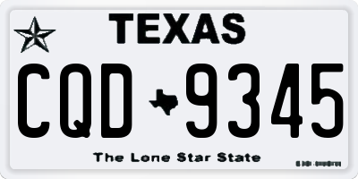 TX license plate CQD9345