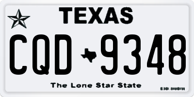 TX license plate CQD9348