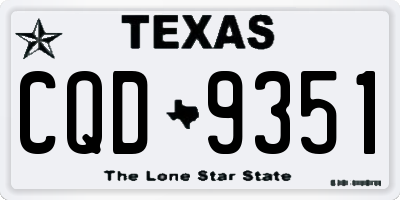 TX license plate CQD9351