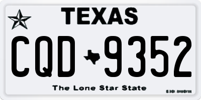 TX license plate CQD9352