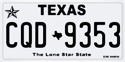 TX license plate CQD9353