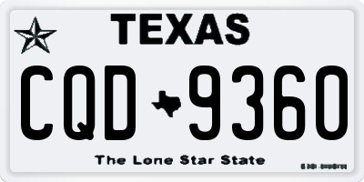 TX license plate CQD9360
