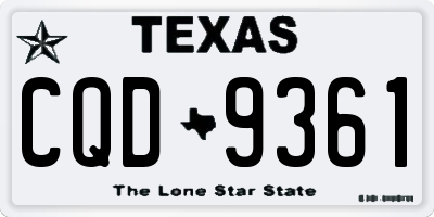 TX license plate CQD9361