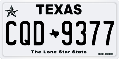 TX license plate CQD9377