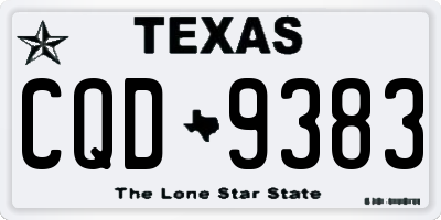 TX license plate CQD9383
