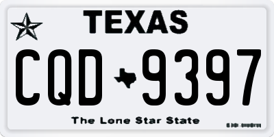 TX license plate CQD9397