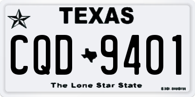 TX license plate CQD9401