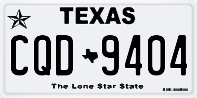 TX license plate CQD9404