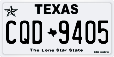 TX license plate CQD9405