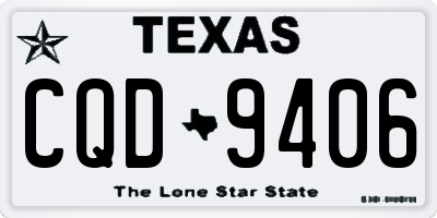TX license plate CQD9406