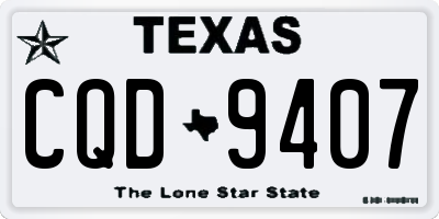 TX license plate CQD9407