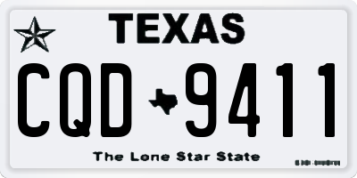 TX license plate CQD9411