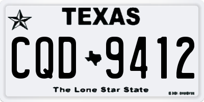 TX license plate CQD9412