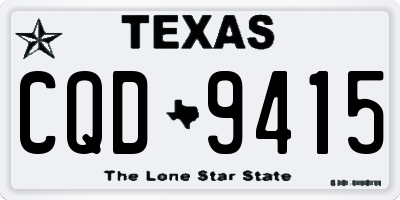 TX license plate CQD9415