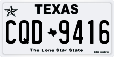 TX license plate CQD9416