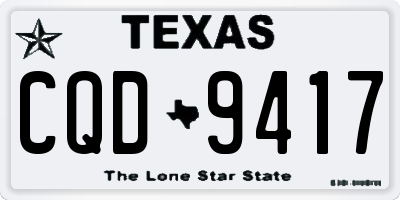 TX license plate CQD9417