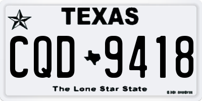 TX license plate CQD9418