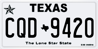 TX license plate CQD9420