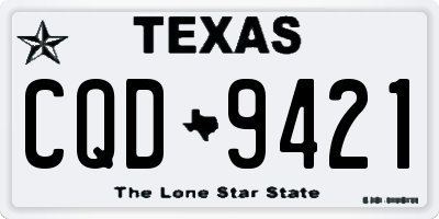 TX license plate CQD9421