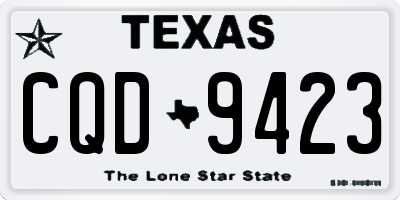 TX license plate CQD9423