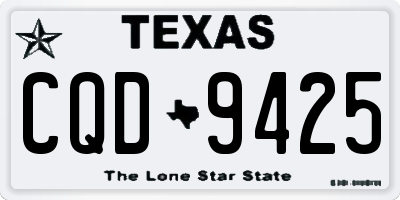 TX license plate CQD9425