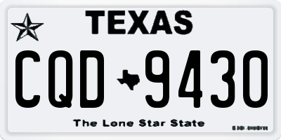 TX license plate CQD9430