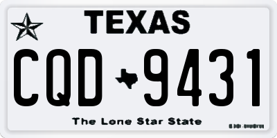 TX license plate CQD9431