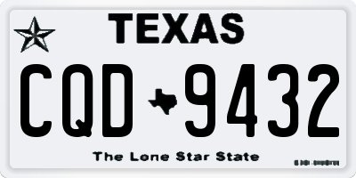 TX license plate CQD9432
