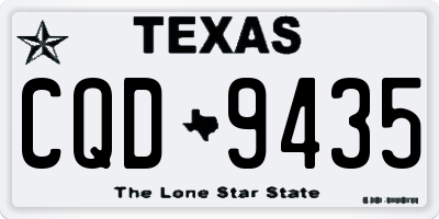 TX license plate CQD9435