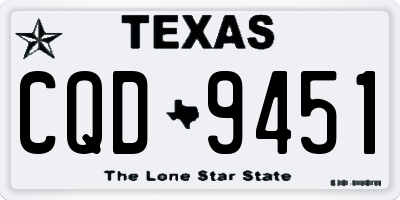 TX license plate CQD9451