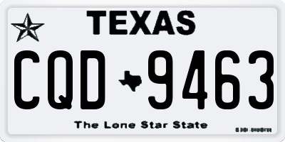 TX license plate CQD9463