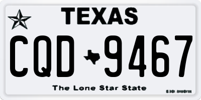 TX license plate CQD9467
