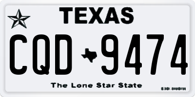TX license plate CQD9474