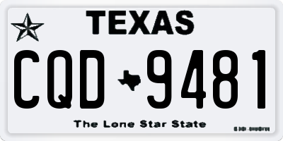 TX license plate CQD9481