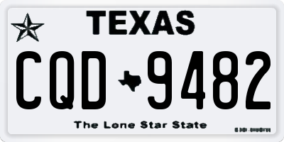 TX license plate CQD9482