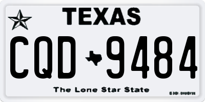 TX license plate CQD9484