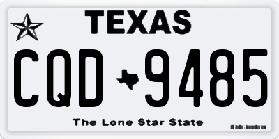 TX license plate CQD9485
