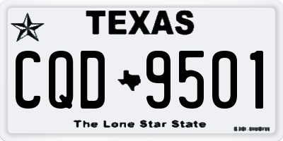 TX license plate CQD9501
