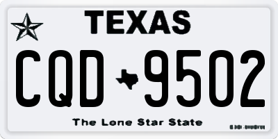 TX license plate CQD9502