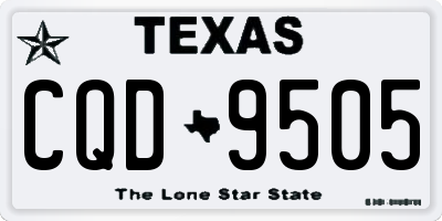 TX license plate CQD9505