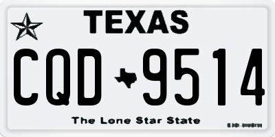 TX license plate CQD9514