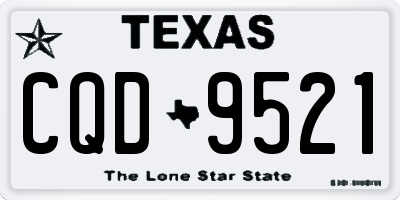 TX license plate CQD9521