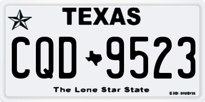TX license plate CQD9523